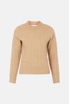 Warehouse Cable Knit Crew Neck Jumper thumbnail 4