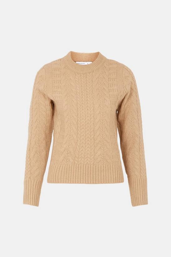 Warehouse Cable Knit Crew Neck Jumper 4