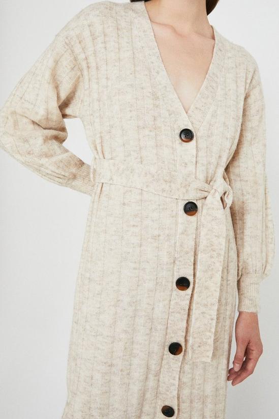 Warehouse Wide Rib Belted Knit Cardigan 2