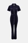Warehouse Cord Zip Front Belted Jumpsuit thumbnail 5
