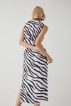 Warehouse Beaded Zebra Sleeveless Cutout Midi Dress thumbnail 3