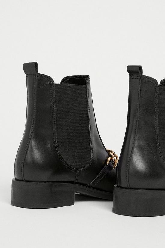 Warehouse Real Leather Chain Detail Chelsea Boot 3