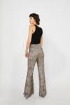 Warehouse Animal Sequin Flare Trousers thumbnail 3