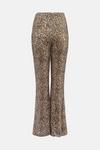 Warehouse Animal Sequin Flare Trousers thumbnail 5