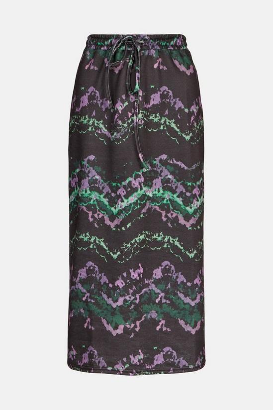 Warehouse Printed Jersey Midi Skirt 4