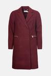 Warehouse Wool Mix Zip Pocket Double Breasted Tailored Coat thumbnail 4