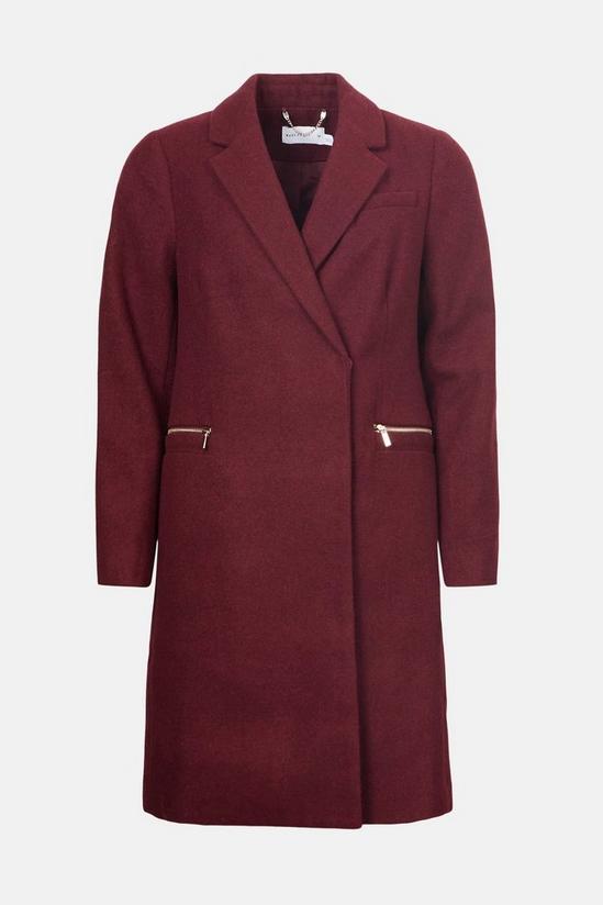 Warehouse Wool Mix Zip Pocket Double Breasted Tailored Coat 4