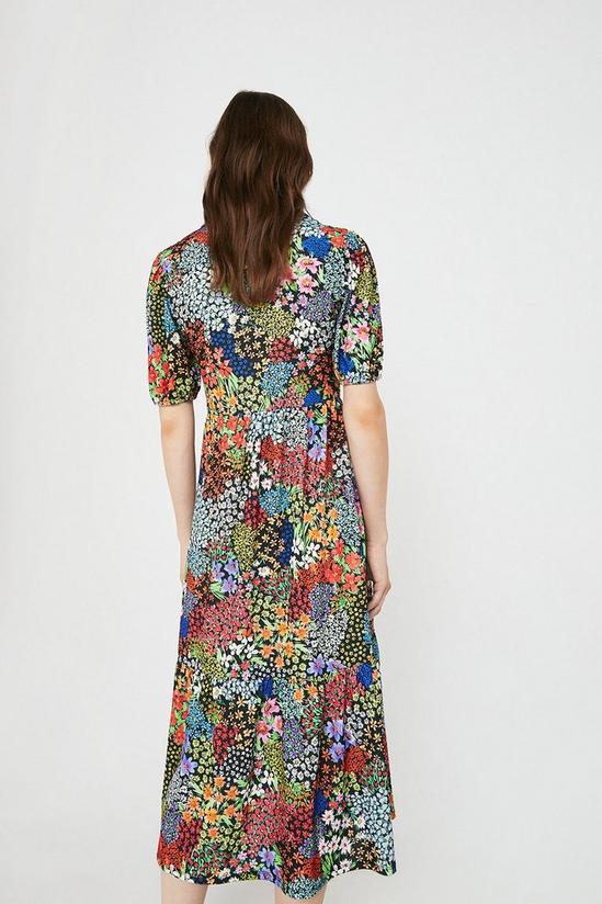 Warehouse Printed Jersey Crepe Tiered Shirt Dress 3