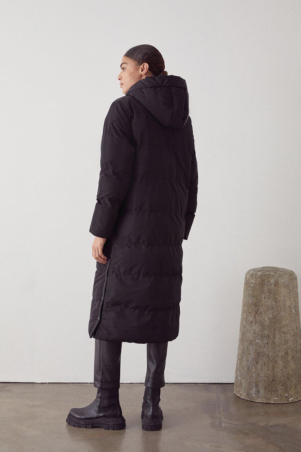 warehouse maxi padded coat