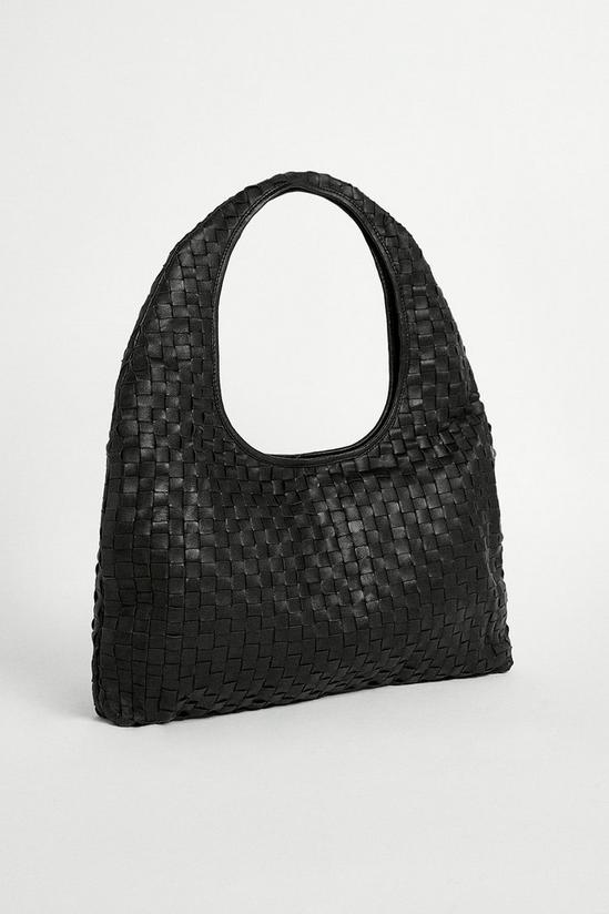 Warehouse Real Leather Weave Detail Bag 3
