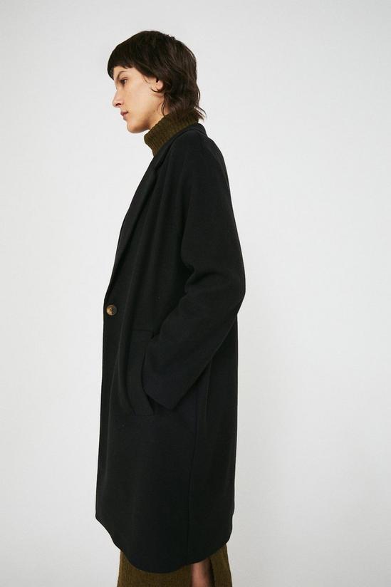 Warehouse Knit Back Relaxed Single Breasted Coat 1