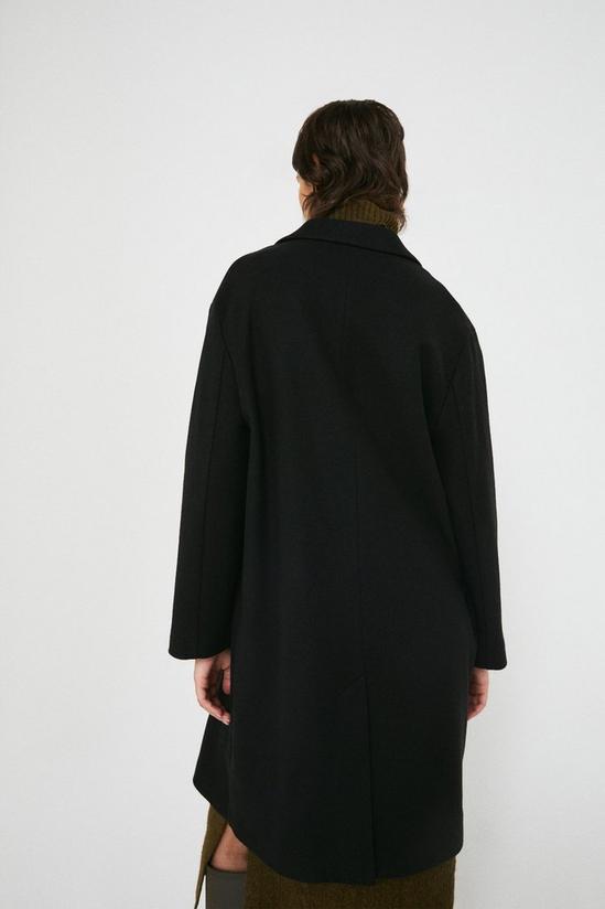 Warehouse Knit Back Relaxed Single Breasted Coat 3