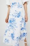 Warehouse Floral Belted Midi Skirt thumbnail 1
