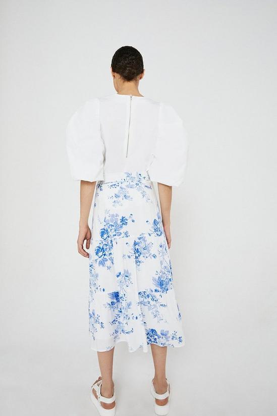 Warehouse Floral Belted Midi Skirt 3
