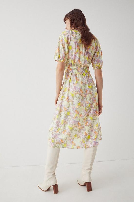 Warehouse Button Through Floral Midi Dress 3
