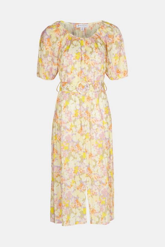 Warehouse Button Through Floral Midi Dress 4