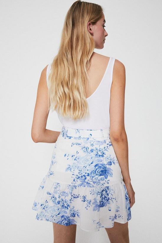 Warehouse Floral Belted Mini Skirt 3