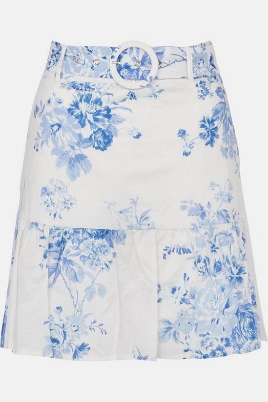 Warehouse Floral Belted Mini Skirt 5