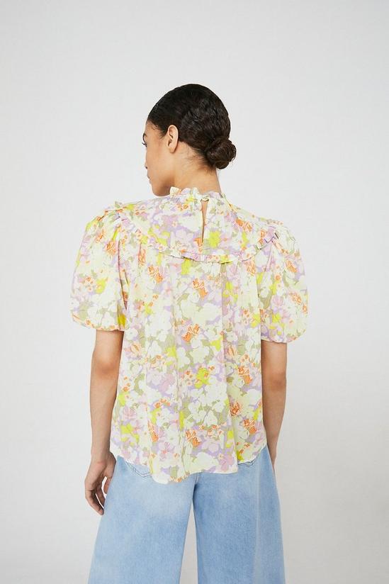 Warehouse Floral Frill Front Top 3