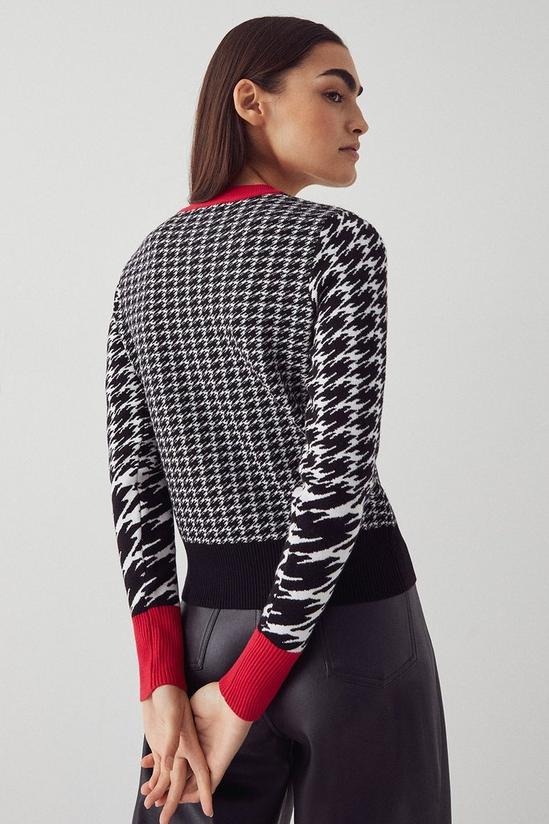 Warehouse Mixed Houndstooth Knit Jumper 3