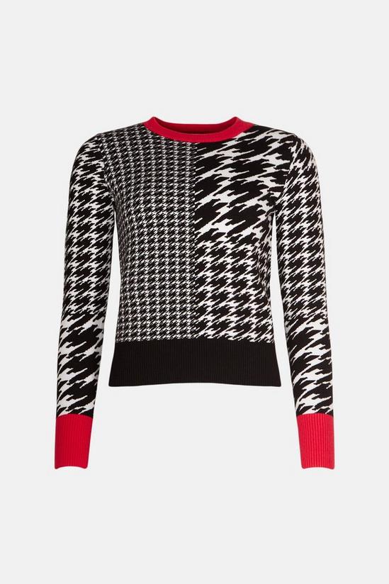 Warehouse Mixed Houndstooth Knit Jumper 4