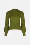 Warehouse Ribbed Knit Funnel Neck Jumper thumbnail 4