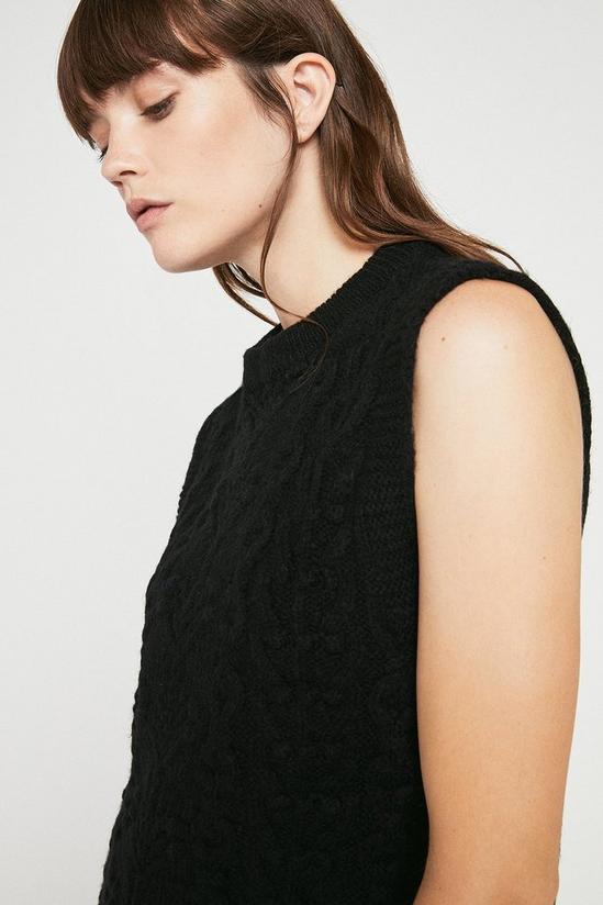Warehouse Bobble And Cable Longline Knit Tank 2