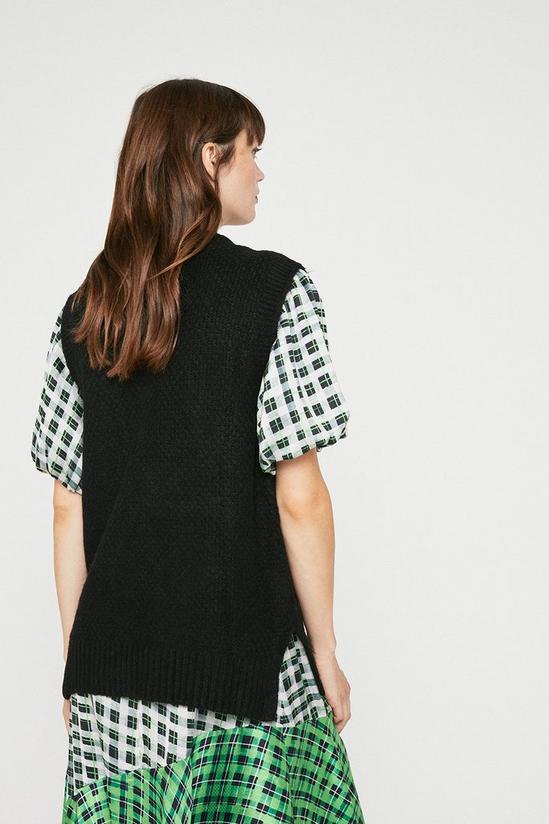 Warehouse Bobble And Cable Longline Knit Tank 3