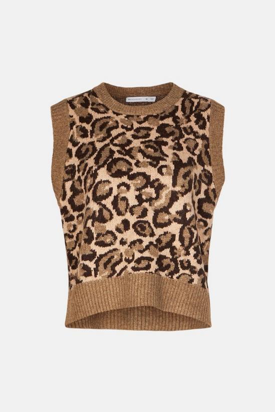 Warehouse Classic Animal Chunky Jacquard Knitted Vest 4