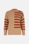 Warehouse Placement Stripe Funnel Knitted Jumper thumbnail 4