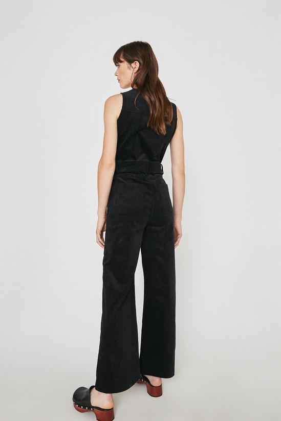 Warehouse Cord Sleeveless Button Front Jumpsuit 3