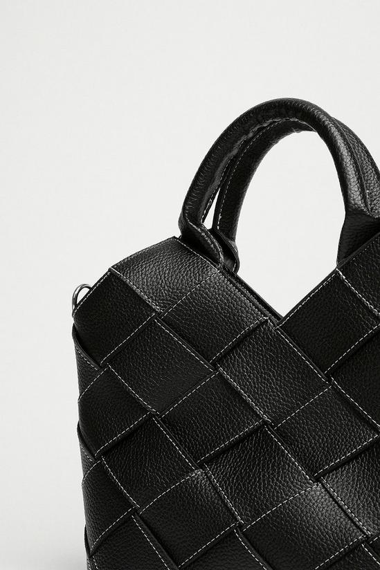 Warehouse Contrast Stitch Weave Detail Tote 3