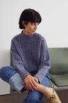 Warehouse Mixed Cable Funnel Neck Knit Jumper thumbnail 1