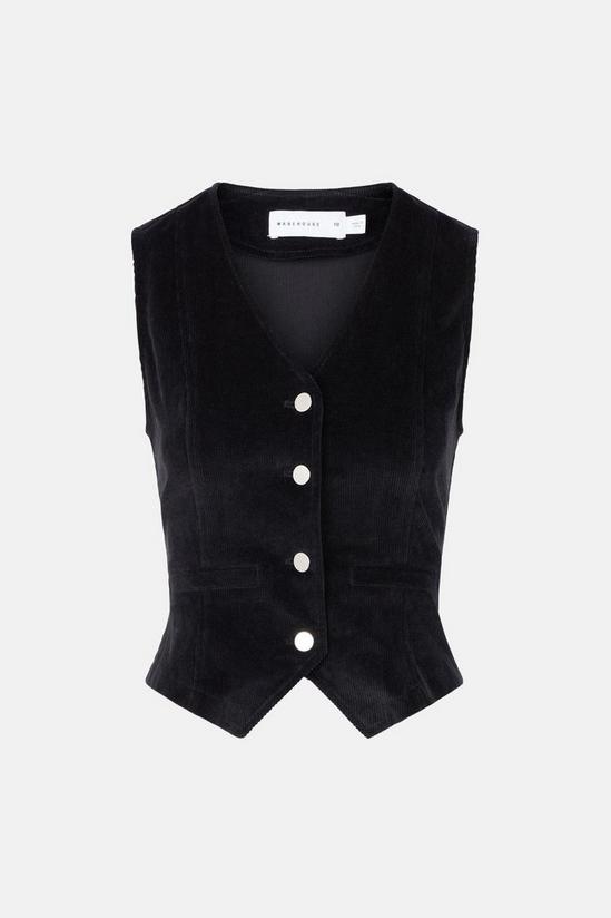 Warehouse Cord Button Front Waistcoat 4