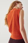 Warehouse Soft Teardrop Stitch Knitted Vest thumbnail 3