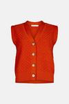 Warehouse Soft Teardrop Stitch Knitted Vest thumbnail 4