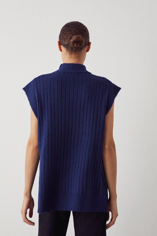 Warehouse Wide Rib Knitted Vest 3