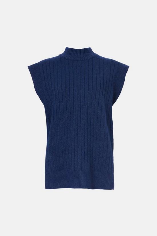 Warehouse Wide Rib Knitted Vest 4