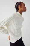 Warehouse Pearl Embellished Cable Knit Jumper thumbnail 2