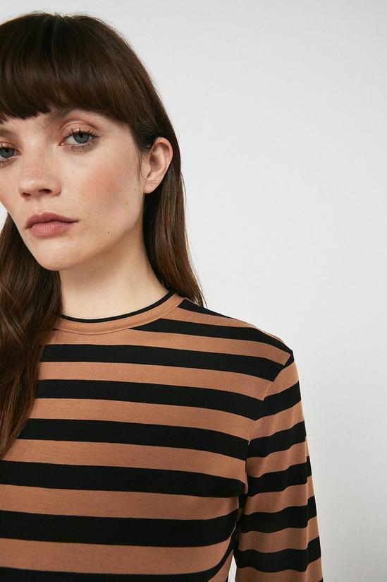 Warehouse Stripe Relaxed Crew Neck Top 2