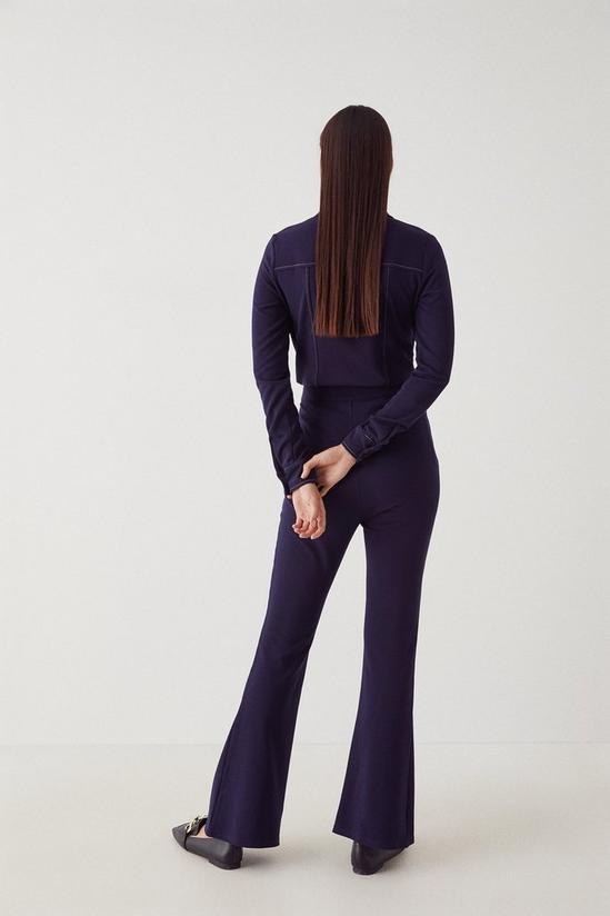Warehouse Topstitched Seam Flare Trousers 3