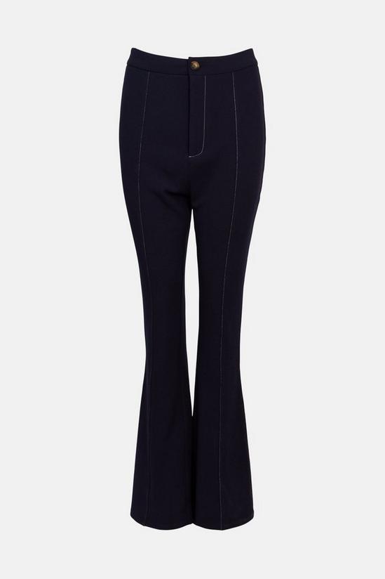 Warehouse Topstitched Seam Flare Trousers 4