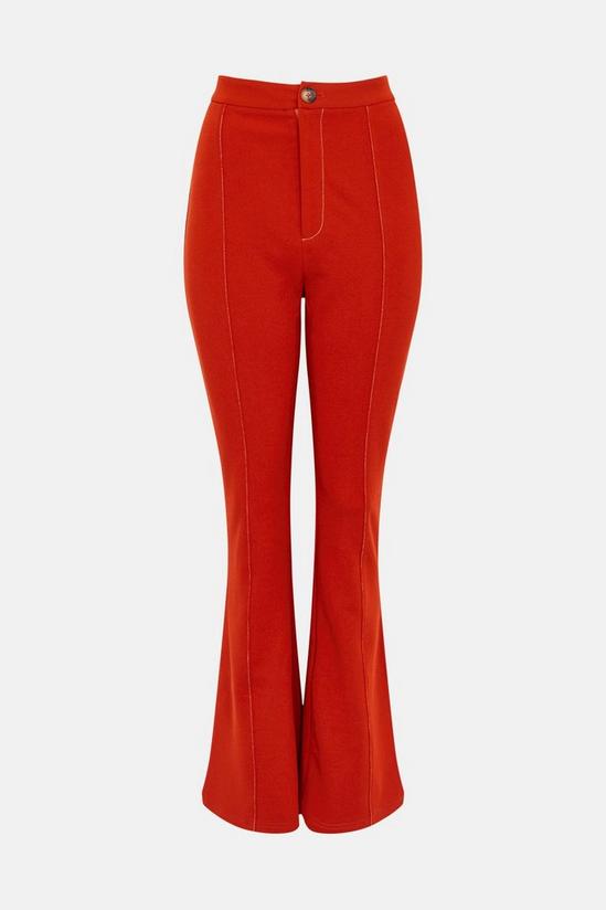 Warehouse Topstitched Seam Flare Trousers 4