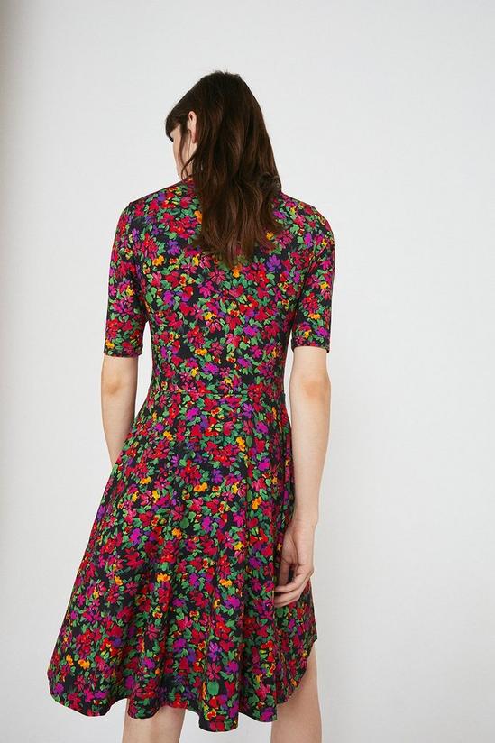 Warehouse Printed Funnel Neck Dress 3