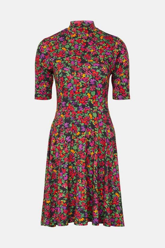 Warehouse Printed Funnel Neck Dress 5