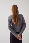 Warehouse Pearl & Cable Funnel Neck Knitted Jumper thumbnail 3