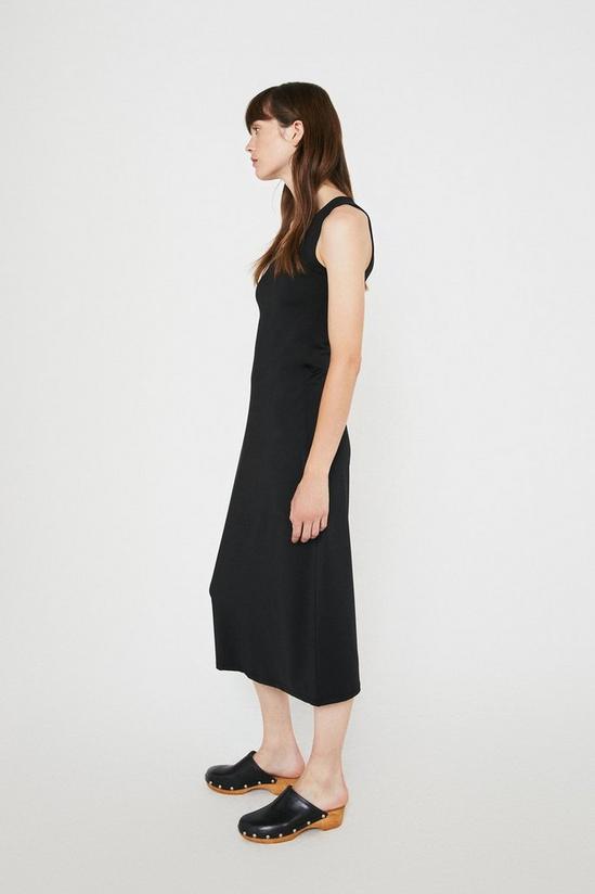 Warehouse Square Neck Fitted Midi Dress 2