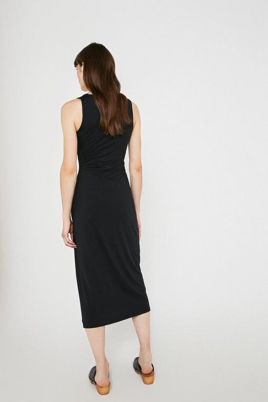 Warehouse Square Neck Fitted Midi Dress 3