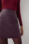 Warehouse Faux Leather Seam Detail Mini Skirt thumbnail 1