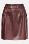 Warehouse Faux Leather Seam Detail Mini Skirt thumbnail 4